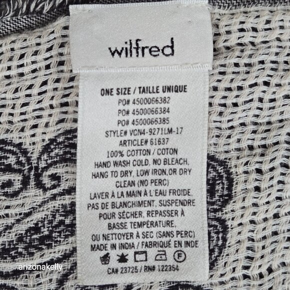 NWOT Wilfred Large Square Scarf Classic Bandana Design Woven - Picture 7 of 11